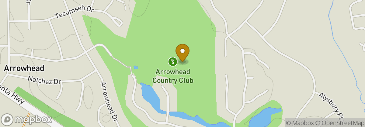 Map location: Arrowhead Country Club