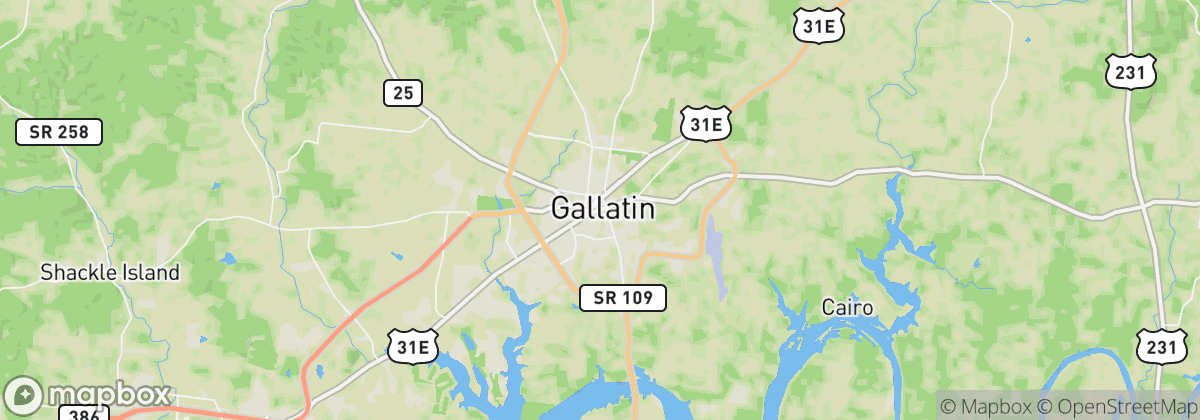 Map: Gallatin, TN