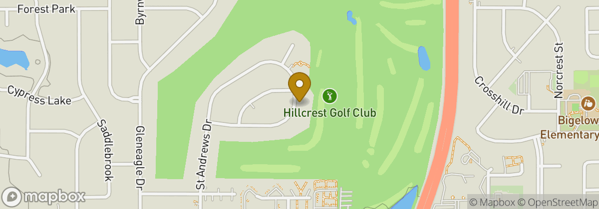 Map location: Hillcrest Golf Club