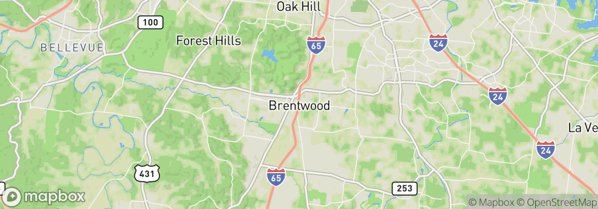 Map: Brentwood, TN