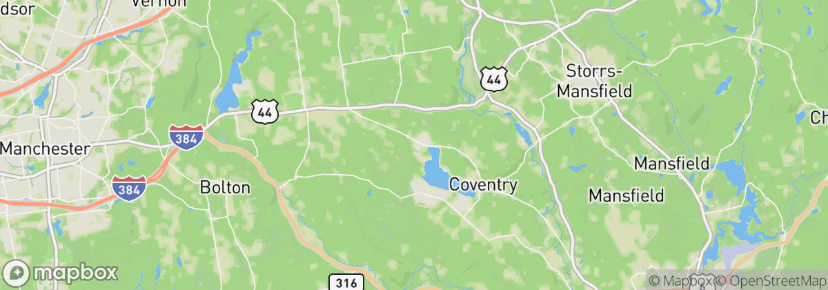 Map: Coventry, CT
