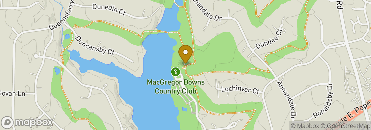 Map location: MacGregor Downs Country Club