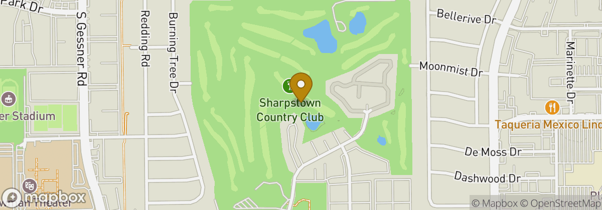 Map location: Sharpstown Country Club