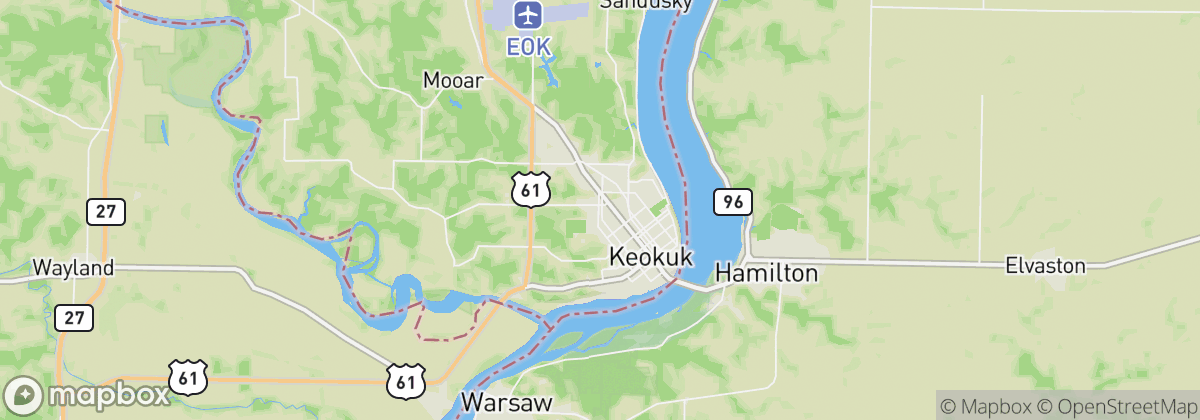 Map: Keokuk, IA
