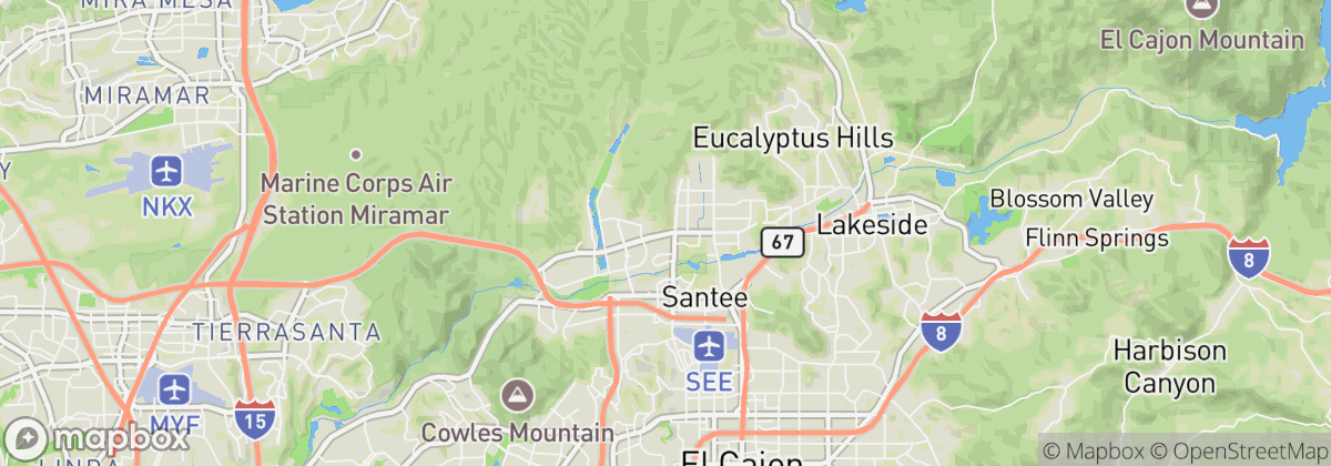 Map: Santee, CA