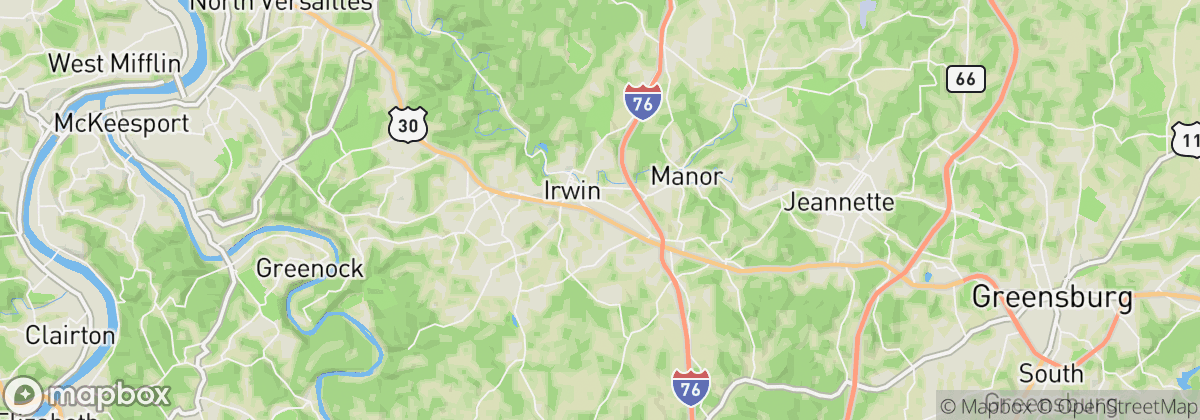 Map: Irwin, PA