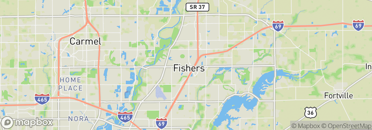Map: Fishers, IN