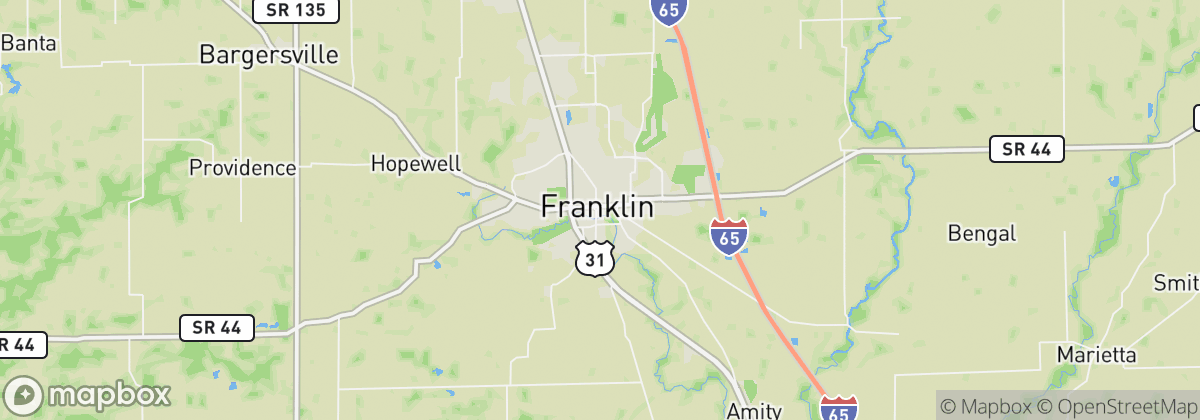 Map: Franklin, IN