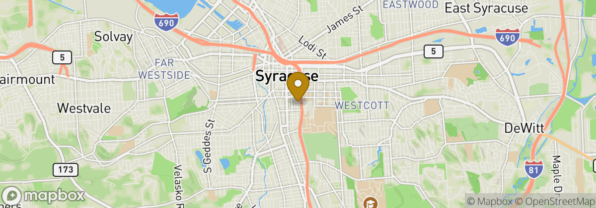 Map location: Five Iron 400 S Salina Street Syracuse 13202