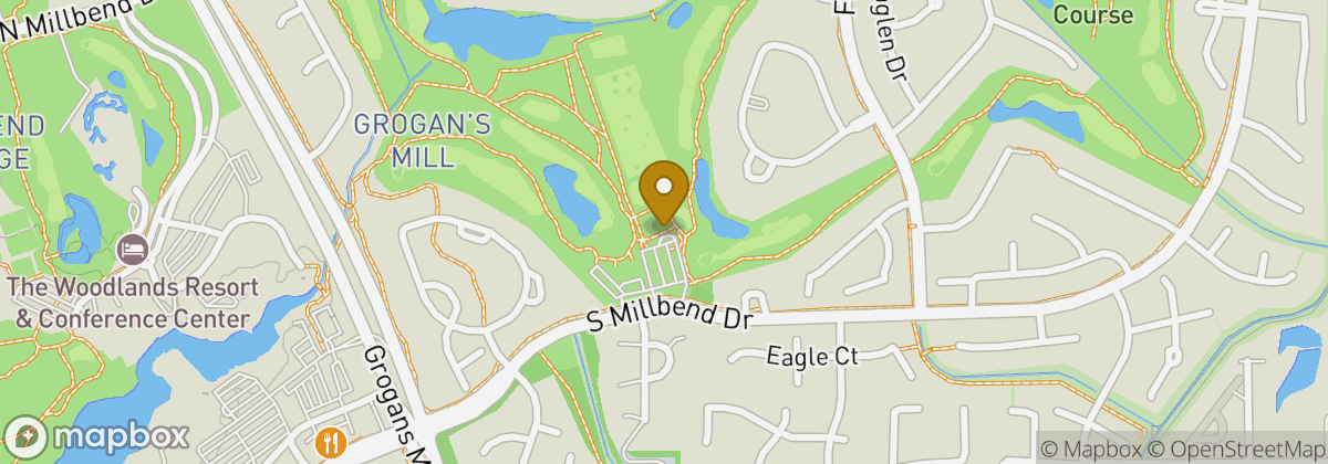 Map location: The Woodlands Country Club: Tournament Course