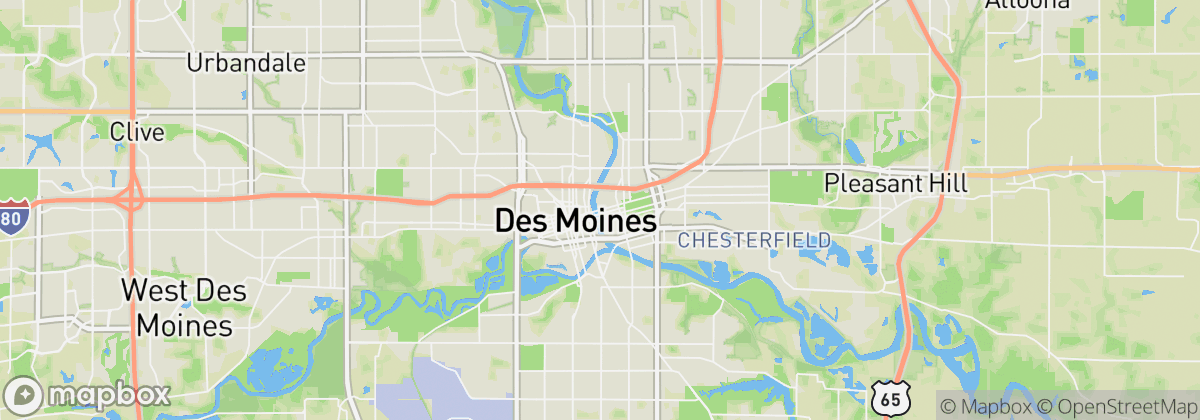 Map: Des Moines, IA
