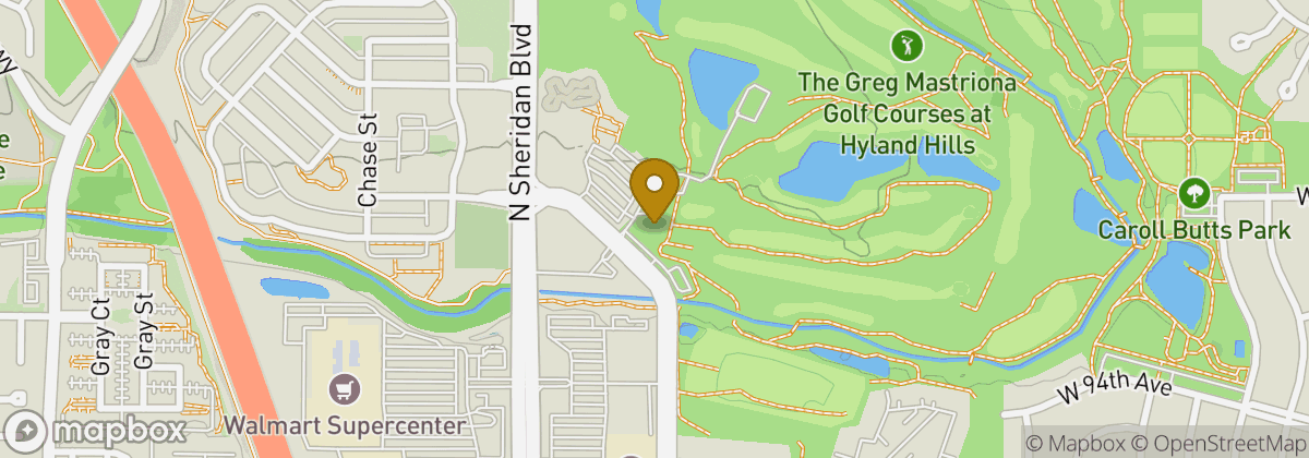 Map location: Hyland Hills Golf Course