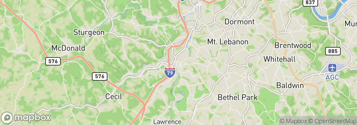 Map: Bridgeville, PA