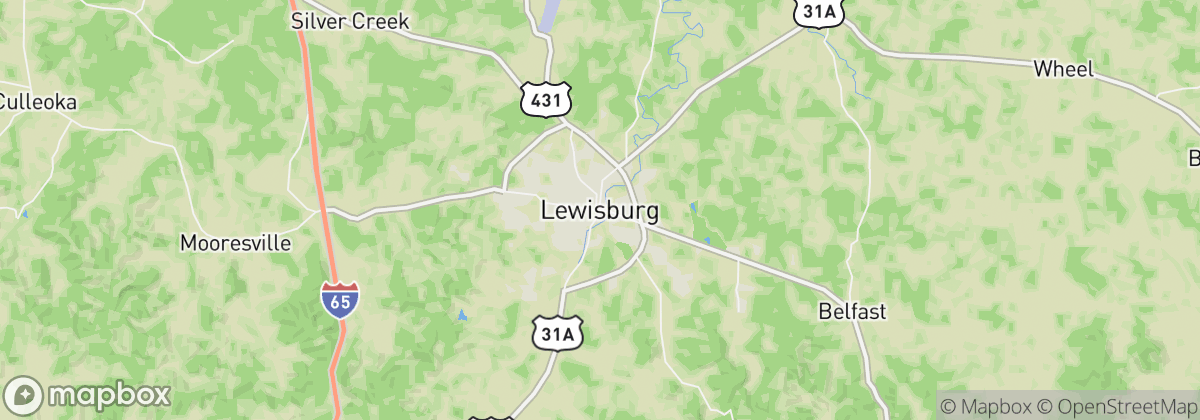 Map: Lewisburg, TN