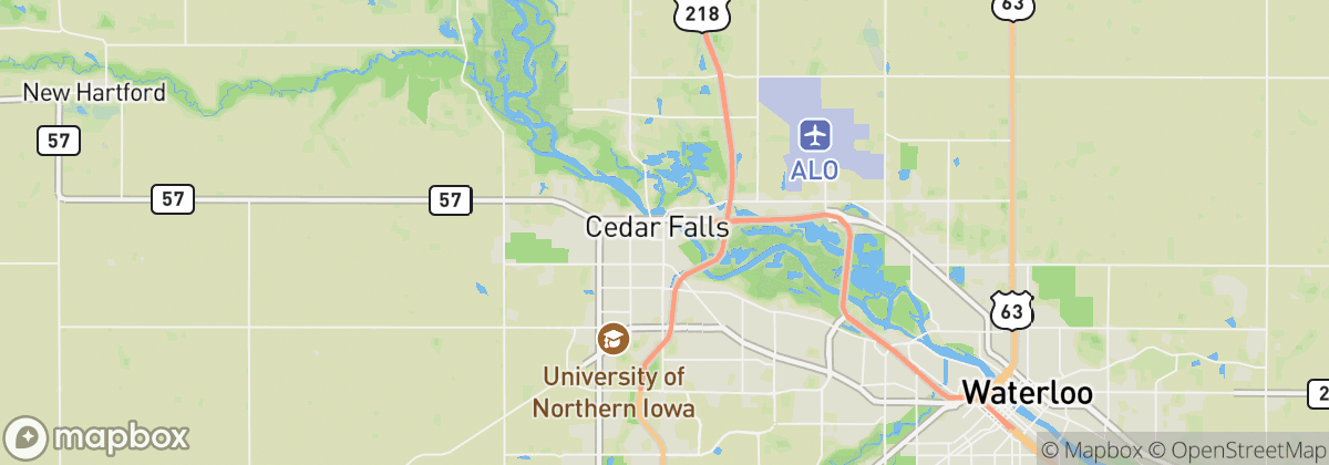Map: Cedar Falls, IA