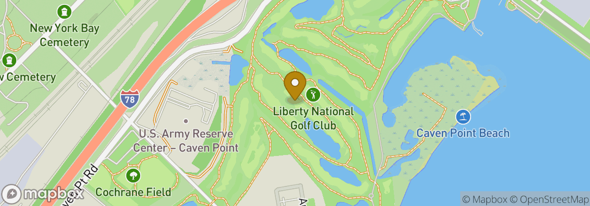 Map location: Liberty National Golf Club