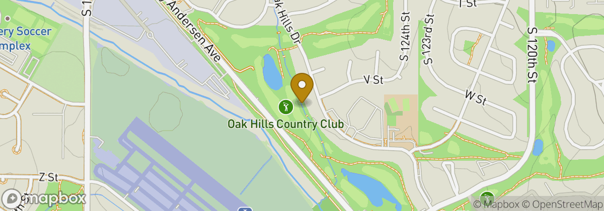 Map location: Oak Hills Country Club