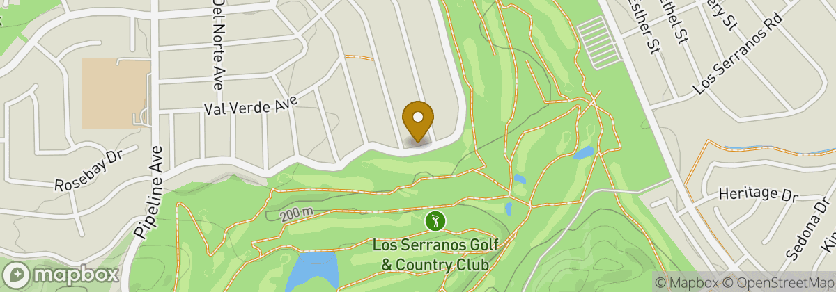 Map location: Los Serranos Golf & Country Club
