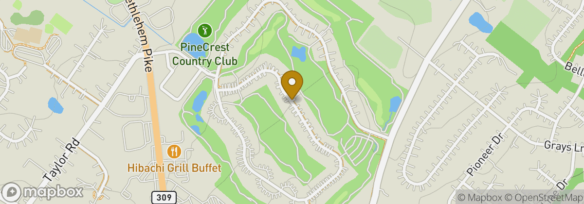 Map location: PineCrest Country Club