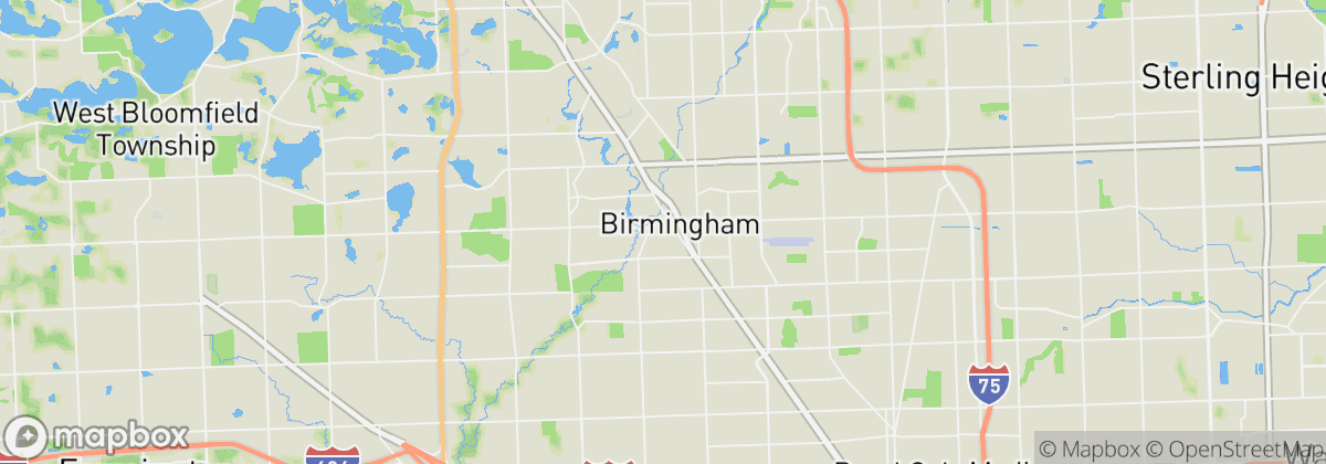 Map: Birmingham, MI