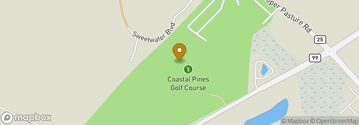 Map location: Coastal Pines Golf Course