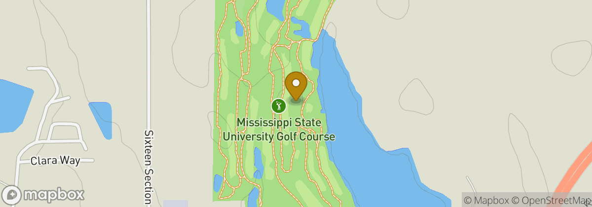 Map location: Mississippi State University Golf Course