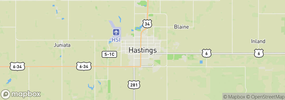 Map: Hastings, NE