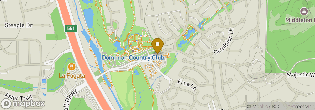 Map location: Dominion Country Club