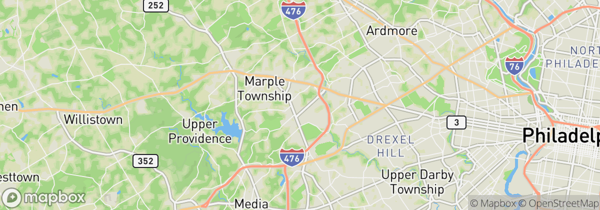 Map: Broomall, PA