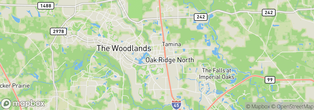 Map: The Woodlands, TX