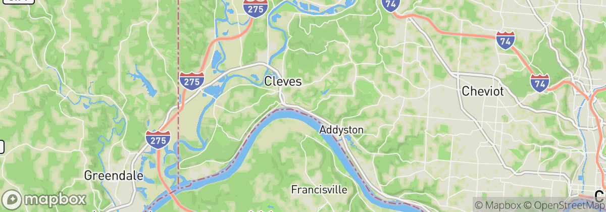 Map: North Bend, OH