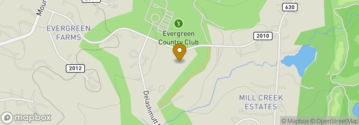Map location: Evergreen Country Club
