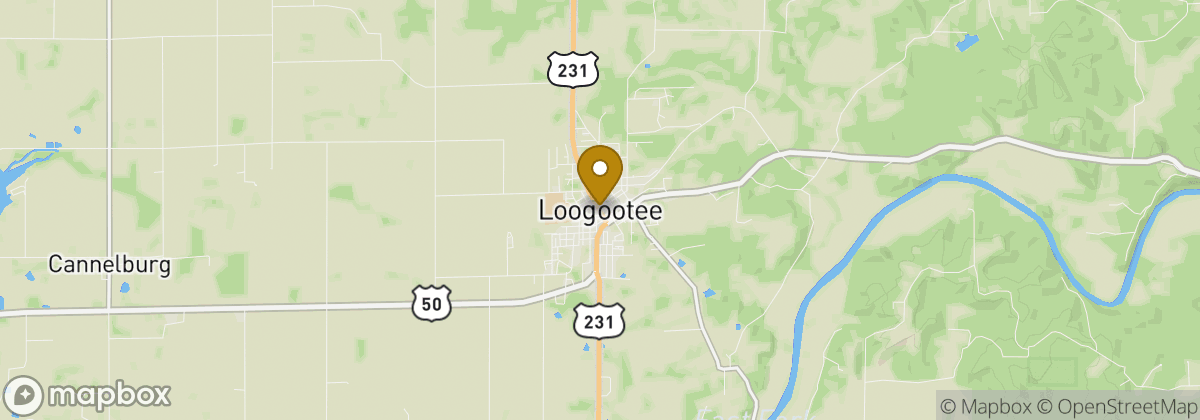 Map location: Loogootee