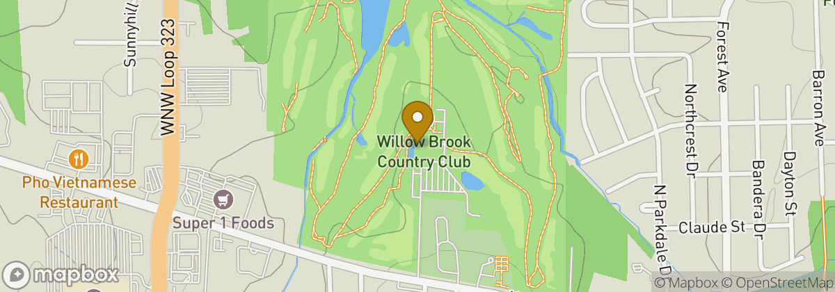Map location: Willow Brook Country Club
