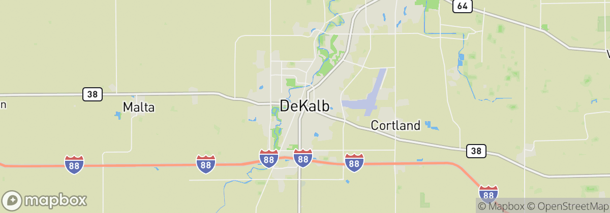 Map: DeKalb, IL