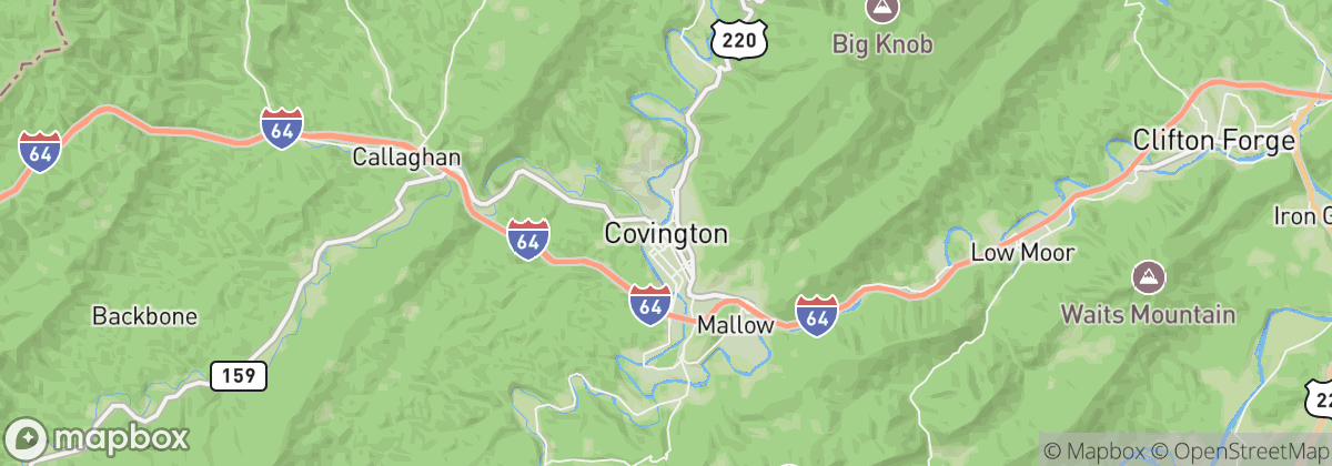 Map: Covington, VA