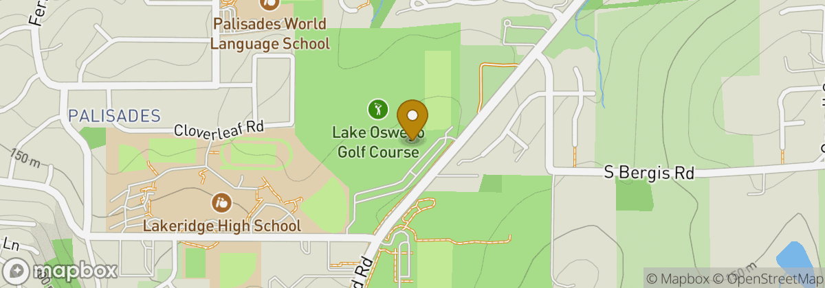 Map location: Lake Oswego Public Golf Course