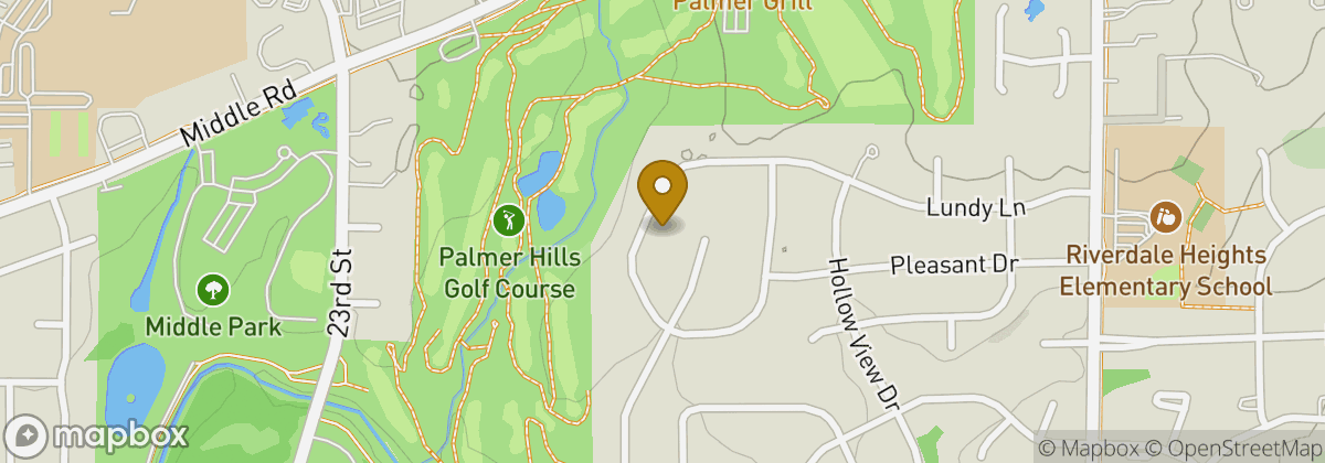 Map location: Palmer Hills Golf Course