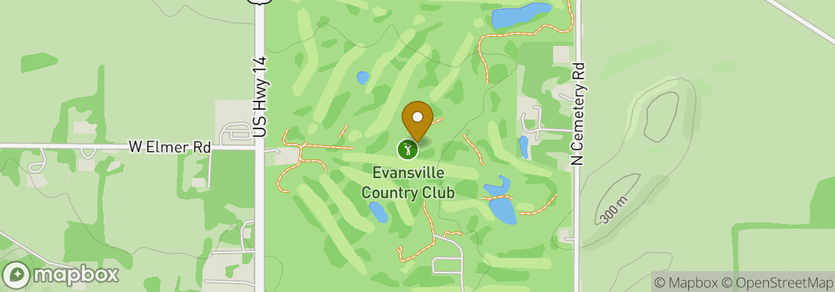 Map location: Evansville Golf Course