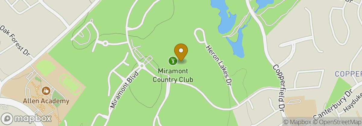 Map location: Miramont Country Club