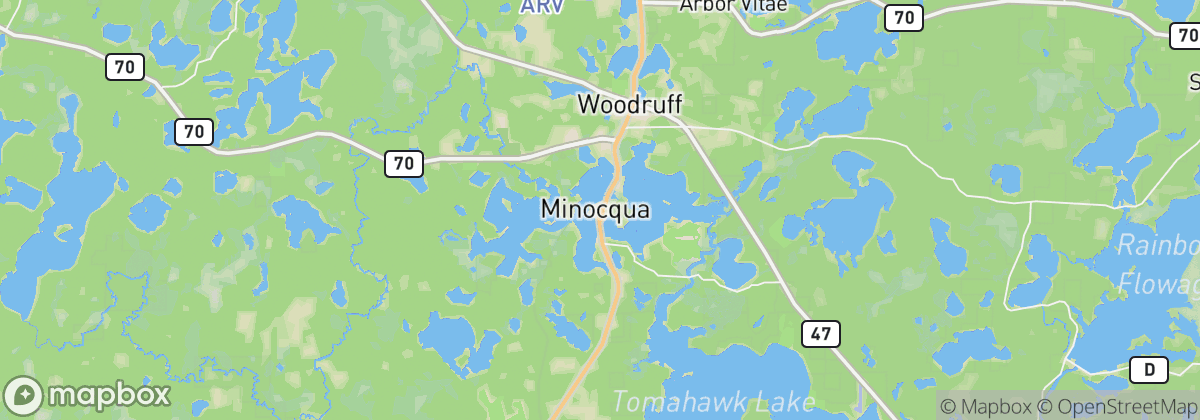 Map: Minocqua, WI