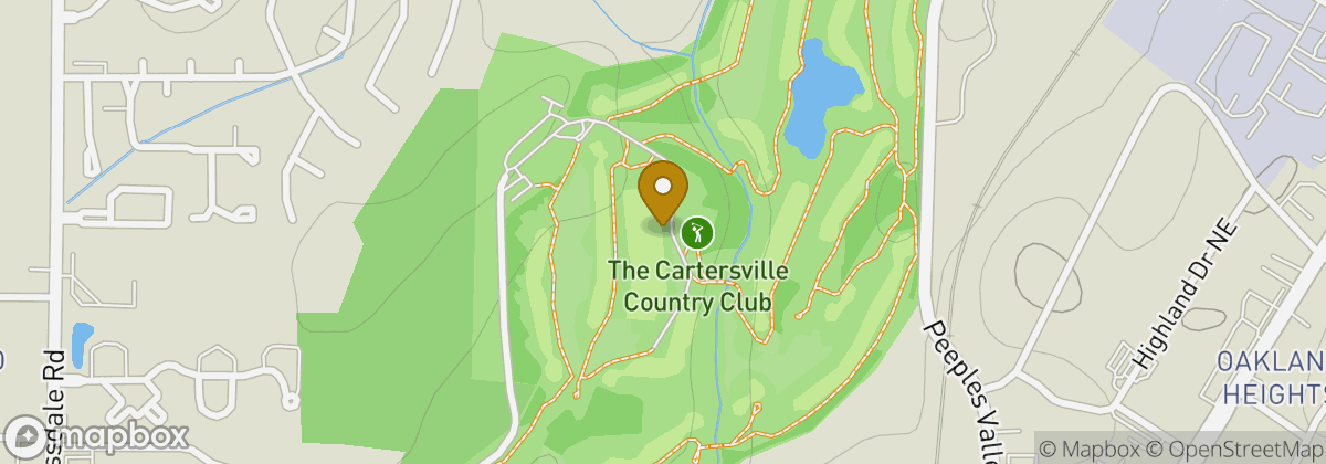 Map location: The Cartersville Country Club