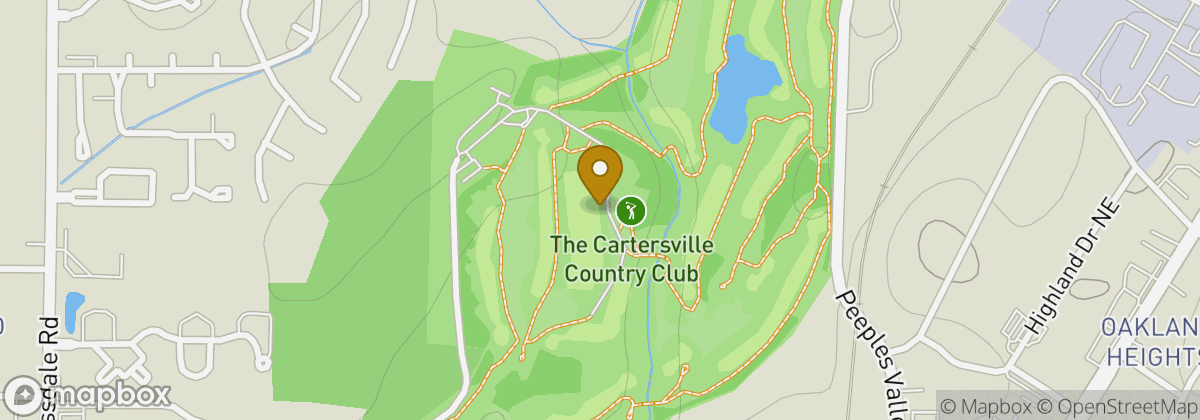 Map location: The Cartersville Country Club