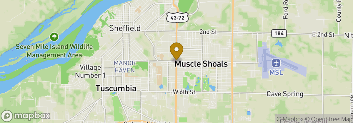 Map location: Muscle Shoals