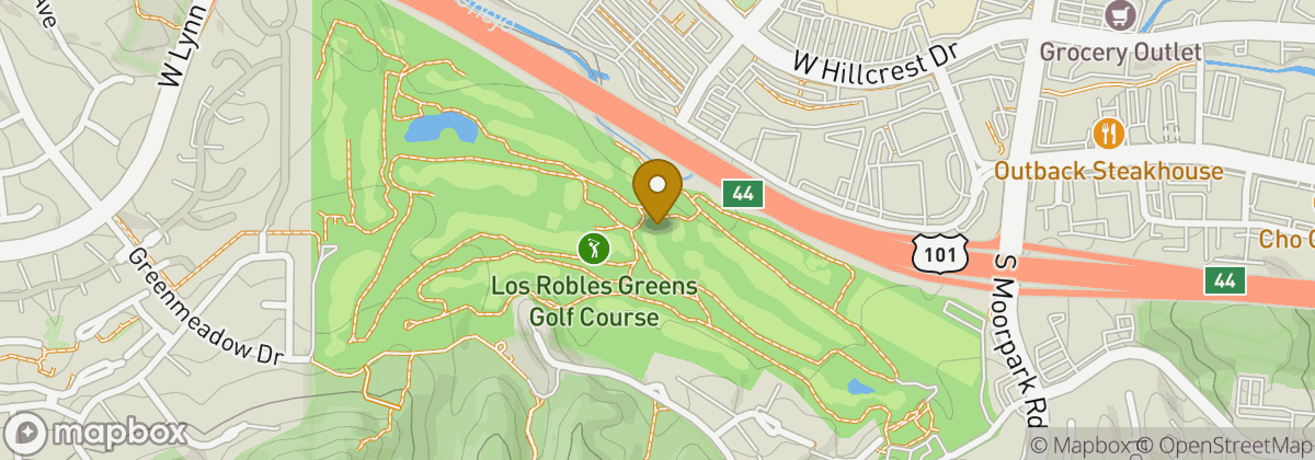 Map location: Los Robles Greens Golf Course