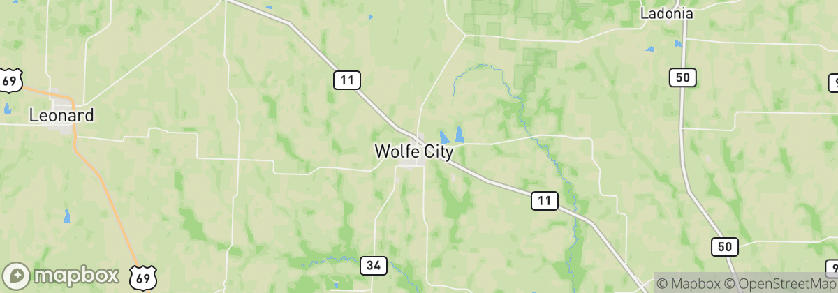 Map: Wolfe City, TX