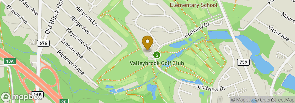 Map location: Ron Jaworski's Valleybrook Country Club