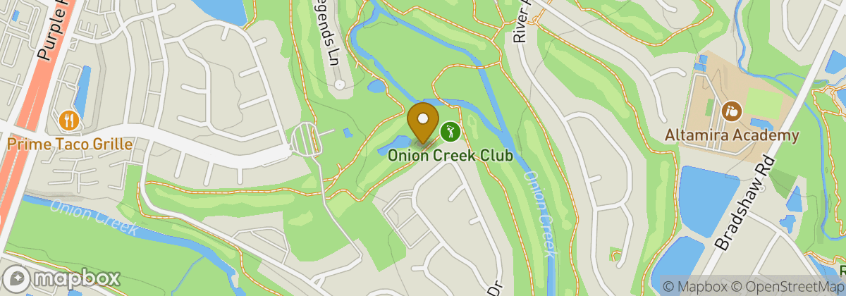 Map location: Onion Creek Club