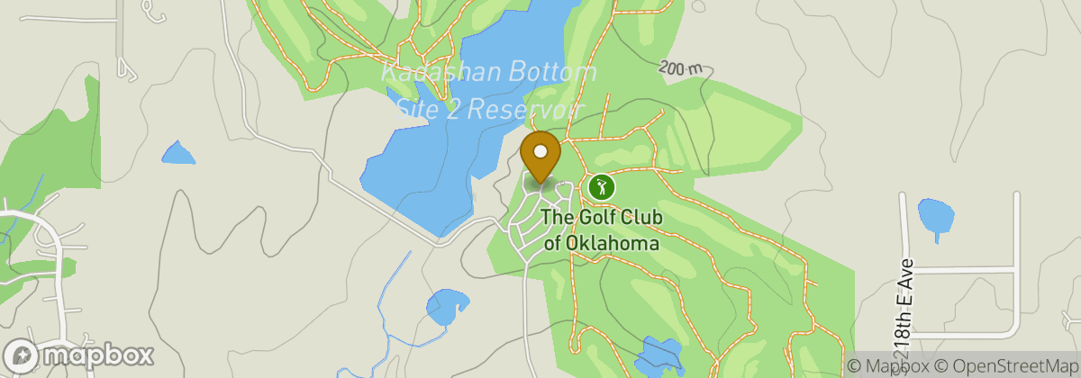 Map location: The Golf Club of Oklahoma