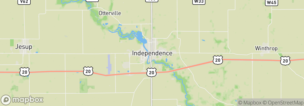Map: Independence, IA